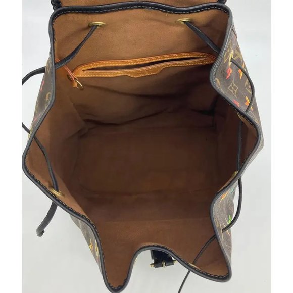 OOAK Louis Vuitton Hand Painted Leather Wrapped Montsouris GM Backpack - Picture 13 of 16
